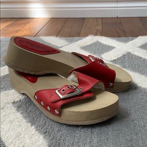 Red clogs. Montego Bay. Size 6.5